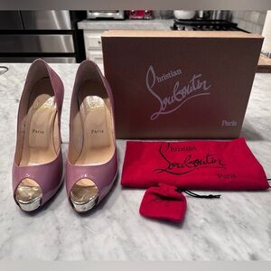 New Very Privé 120MM Patent Leather Pumps with Glitter Heels